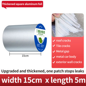 Super Strong Butyl Waterproof Tape Anti-Leak Seal Rubber Foil Tape for Roof Crack Pipe & Wall Repair (5cm/10cm/20cm/30cm)