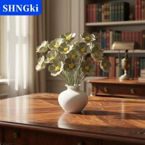 SHNGki 6 8 10pcs gốm hoa nhân tạo quên-me-không hoa không bao giờ phai vĩnh cửu Hoa trang trí nhà mang lại vẻ đẹp và hy vọng