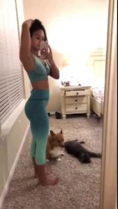 2Pcs/Set Gradient Color Sport Fitness Sets Women Padded Workout Bras High Waist Capri Pants Yoga Suits Activewear Senam Aerobic Zumba Pilates