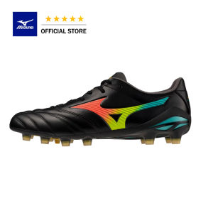 【100% Authentic 】Mizuno Morelia Neo V Elite FG Firm Ground KL Soccer Cleat Football BLACK-LAVA ORANGE