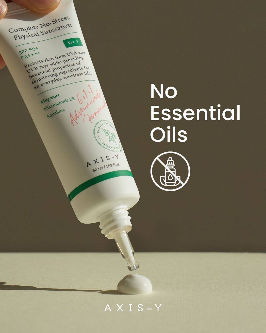 Ready Stock Axis Y Complete No-Stress fizikai fényvédő SPF50+ PA+++++ 50 ml_voghion.com