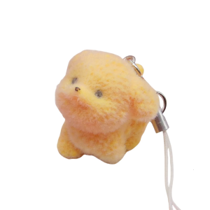 Adorable Resin Flocking Animal Keychain Soft Plush Charm Animal Keychain Decoration For Keys Bags Gifts