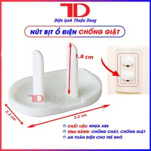 Nút bịt ổ điện cao cấp chống giật chống cháy giữ an toàn cho bé 2 chânĐiện Lạnh Thuận Dung