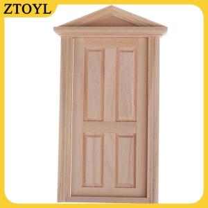 ZTOYL  Phụ kiện nội thất cửa gỗ tự làm mô phỏng thu nhỏ Nhà búp bê 1:12