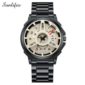 Sunlifex Jam Tangan Pria Mode Dial Berongga Anti Air Tampilkan Kalender Original Jam Tangan Cowok