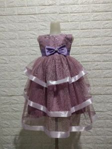 MOELLA Gaun pesta ulang tahun anak perempuan brokat mutiara 2  5 tahun