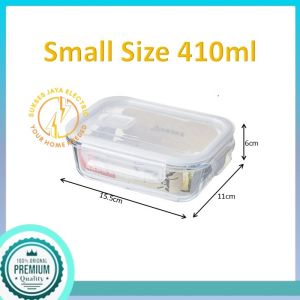 LUNCH BOX Kotak Makan Kaca / Glass Clear Warna Warni Microwave kaca Bento box Bekal Penyimpanan makan Tahan panas dan Dingin Kedap udara oven