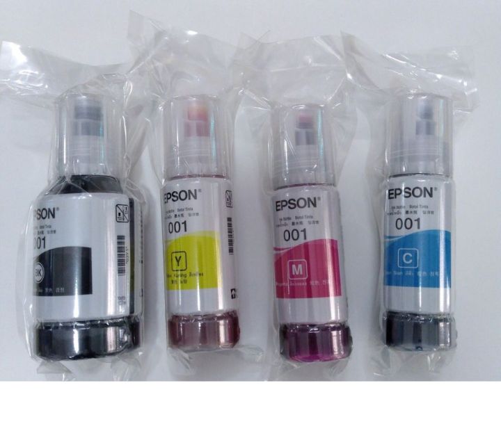Bộ mực in 4 màu máy in Epson 001 dùng cho máy Epson L4150, L4160/ L6160 ...