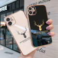 Hontinga เคสโทรศัพท์ OPPO,เคสสำหรับ OPPO Reno 2F Reno2F Reno 2Z ลายการ์ตูนกวางเรนเดียร์หรูหราชุบโครเมี่ยม TPU เนื้อนิ่มเคสโทรศัพท์แบบเต็มฝาปิดกล้องเคสยางกันเด็กชาย. 