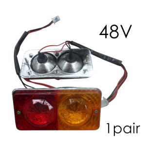 1Pair 48-60V Electric Tricycle Taillight 4-Wire Male Plug Ebike Turn Signal Brake Tail Light