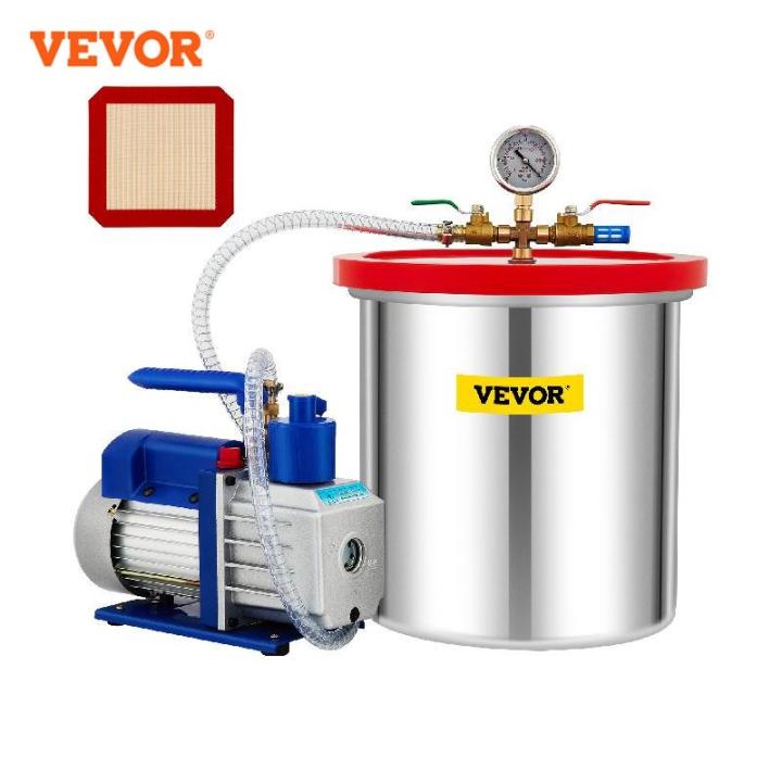 warranty VEVOR Vacuum Chamber with Pump 5 Gallon Chamber 5CFM 1/2 HP