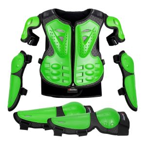 4-13 Years Old Child Youth Motorcycle Motorbike Body Armor Elbow Knee Pads Suits Anti-fall Motocross Downhill Mountain Dirt Pit Bike Protective