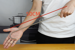 ตะขอเกี่ยวขาหมู สแตนเลส ตะขอเกี่ยวไก่ต้ม ตะขอเกี่ยวเป็ดต้ม ขอสแตนเลสด้ามยาว ตะขอเกี่ยวเนื้อ  (2 แบบ)