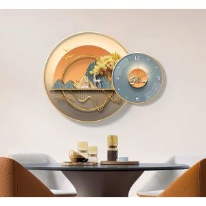 Tranh đồng hồ treo tường tráng gương 3d cao cấp ️Giá xưởng️ Tranh trang trí decor kèm đinh treo không cần khoan