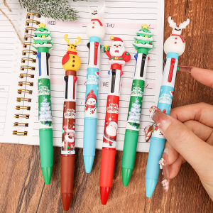 10Pcs đa phong cách chủ đề giáng sinh Bút Bi 4-Màu Sắc Giáng Sinh bút cho trẻ em Hiện Nay Trường dụng cụ viết Quà Tặng Giáng Sinh