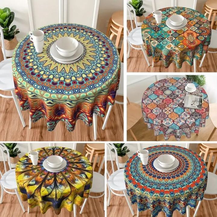 Round Liquid Repellent Tablecloth