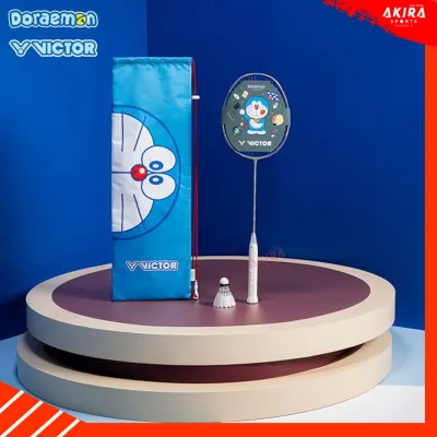 VICTOR x Doraemon TK-DRM H 4U Badminton Racket for Adults with Graphite Material and Durable Frame 6-Month Thai Warranty