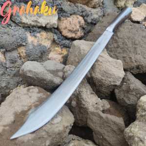 Golok Panjang Khas Jawa Barat Sembelih Hewan Full Baja Putih - Golok Pedang Ujung Lancip Serbaguna Pangkas Ranting Semak Belukar - Pisau Bedog Panjang Gagang Besi Superrrr Kuat Anti Copot
