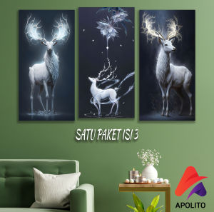 HIASAN DINDING PEMANDANGAN RUSA AESTHETIC (3 IN 1) & ECER KAMAR DEKORASI RUMAH (15X30) WALL DECOR AESTHETIC DECOR KAMAR RUSA