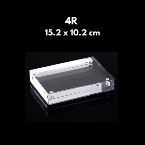 🇸🇬 Clear Acrylic Photo Frame (10mm+10mm) Desktop Magnetic Picture Holder Display Stand