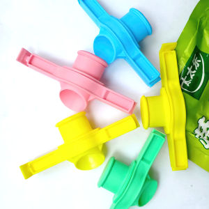 Bộ 5  Kẹp Miệng Túi Bảo Quản Thực Phẩm CÓ NẮP MỞ RÓT tiện lợi ALLIN