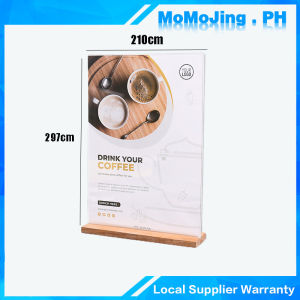 Acrylic T-Shape Display Stand Double Sided Plastic Paper Holder Clear Sign Holder A4 A5 A6