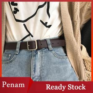 [PAM] PU Leather Belt For Women Square Buckle Pin Buckle Jeans Belt Ladies Vintage Strap Female Waistband