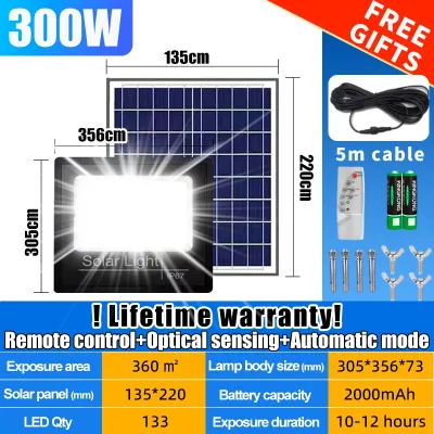 🔥Local Seller+Buy1Take1🔥 1000W Solar Warm Light Outdoor Solar Flood Light Solar Garden Light Solar Spotlight LED Outdoor Solar Light Solar Led Light Solar Panel Ip67 Waterproof 太阳能户外暖光灯