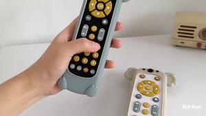 Baby Remote Control Toys Educational Baby Toy/Light Sound Music/ Realistic Toys Remote Control Baby Music Toys with Language Teaching Toddlers Random Color