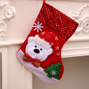 Specool® Cute Christmas Socks Hang on Christmas Trees Decor Stockings Xmas Socks Gift Bag Christmas sock