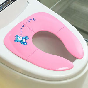 Hamshmoc Children Folding Toilet Seat Portable Foldable Anti-Slip Kids Urinal Cushion Toilet Training Safe Mobile Potty Seat For Baby Travel Accessories Home Use