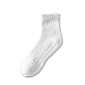 Men Towel Men Towel Socks Thickened Sweat-Absorbent Black White Solid Color Simple Style