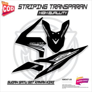 SYTRIPING VARIASI TRANSPARAN HONDA BEAT DELUX STICKER CUSTOM SIMPEL RACING 2019