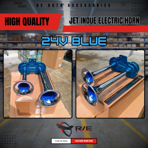 2 Pcs - Jet Inoue Yankee Dual Electric Horn 12V and 24V Available for all Cars Trucks Motorcycle