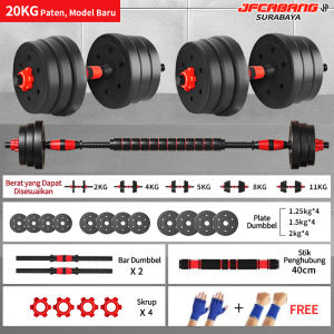 20KG/30KG/40KG/Alat Futnes Gym Set Bisa Bongkar Pasang Dumbell Barbell Multi Function Dumbell JF CABANG SURPABAYA