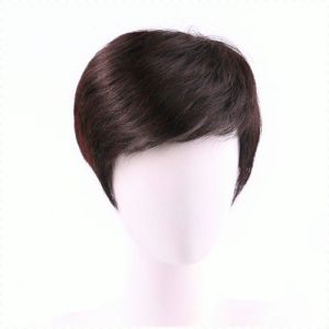 Mens Wigs Linen Yellow Business Mens Short Hair Wig Piece not Easy to Fall Off