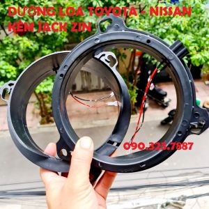 Toyota - Nissan: Đế đệm loa / Dưỡng loa cánh loại tròn cho dòng xe Toyota - Nissan liền giắc zin - loại dày hàng đẹp. 02 cái