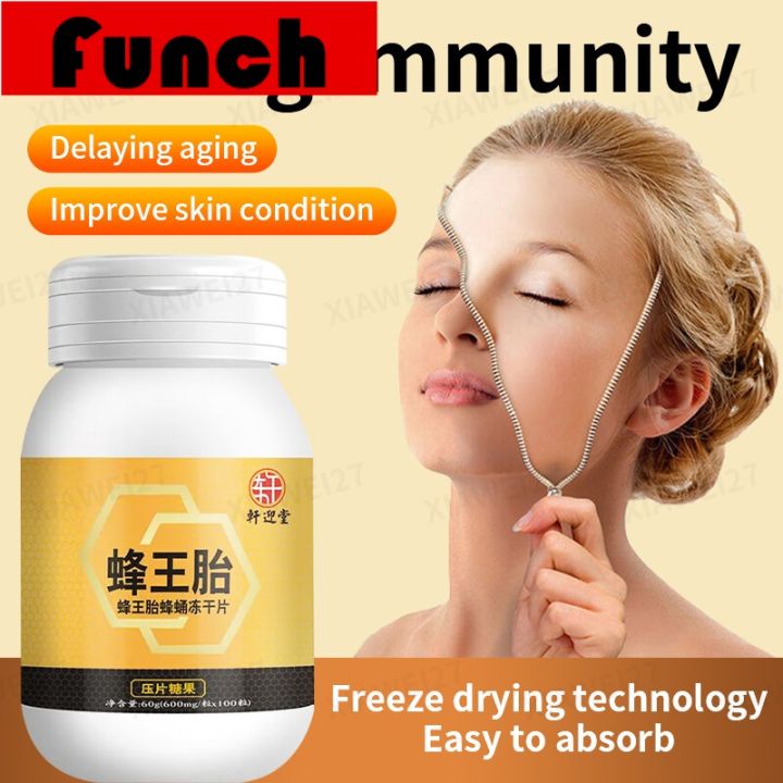 One Bottle of Royal Jelly 100 Royal Jelly Pieces FreezeDried Power