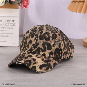 [COD] CAHNGXIANG New Leopard Print Vintage Washed Cotton Baseball Cap Women Hip Hop Ponytail Outdoor Hats Accessories