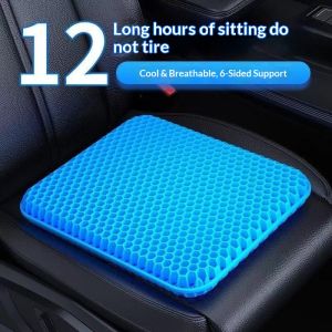 SEA JJT Summer Cooling Gel Seat Pad with Breathable Honeycomb Design for Car Office and Home Use