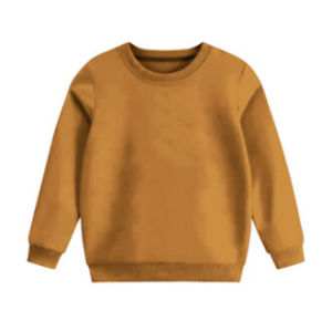 Sweater Polos Anak Laki-Laki Perempuan 1-10 Tahun Warna Almond