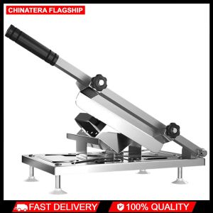 Manual Meat Slicer Stainless Steel Beef Roll Slicing Machine W/ Ergonomic Handle