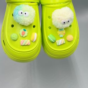 10Pcs/Set Crocs Jibbitz Charms Shoe Accessories Colored Fur Ball Decorations Shoe Buckle Decoration for Crocs