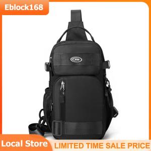 Men Soft Sling Bag Multi Pocket Multifunction Waist Bag Wear Resist Commute Bag