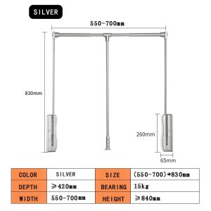 ราวแขวนเสื้อผ้า แบบดึงลงได้ สําหรับตู้เสื้อผ้า ราวตากเสื้อผ้า สําหรับตู้เสื้อผ้า ไม้เเขวนเสื้อ