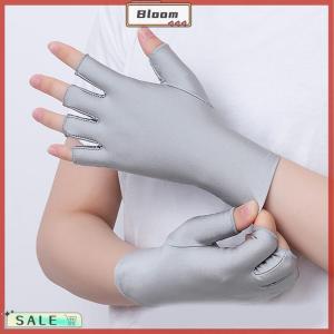Follow Get New[Bloom Z] Summer Ice Silk Half Fingers Gloves Women Breathable Thin Fingerless Gloves Outdoor Riding Driving Gloves Sunscreen Mittens