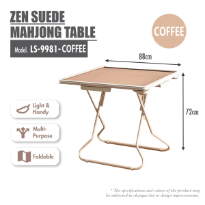 Mahjong Table 2 Color - Wooden Foldable Unique | Durable | Zen Suede