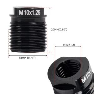 OWNNEW Vật liệu nhôm Bộ chuyển đổi núm cần số Chủ đề bên trong Đen Bộ chuyển đổi ren Phụ kiện Bộ chuyển đổi núm điều khiển hộp số
