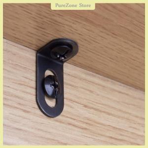 [PureZone] 10pcs Metal Corner Braces Brackets Right Angle L Shape Brace Bracket Black