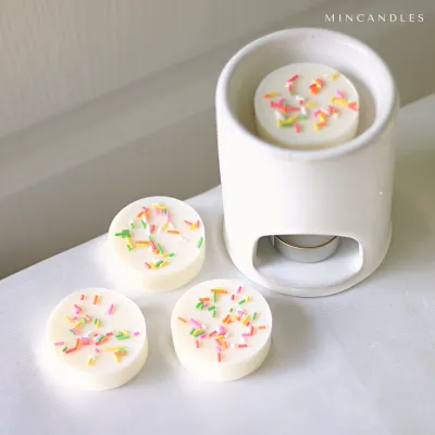 Wax Melt เทียนละลาย ไขหอมละลาย ไขละลายแต่งหน้าด้วยเกล็ดน้ำตาล สำหรับเตาอโรม่า 1 ชิ้น 30 g